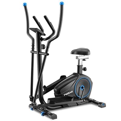2-In-1 Elliptical Cross Trainer Exercise Bike with Singapore Ubuy