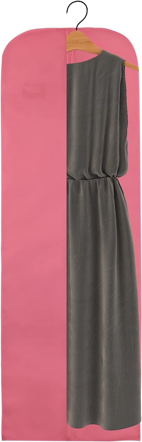 Wedcova Dress Bag | Hanging Garment Bags | Full Length Travel Covers | Wedding Long Clothes Storage Cover with Zipper for Women | 72 Inch (182cm) | Pack of 1 | Pink — image 1