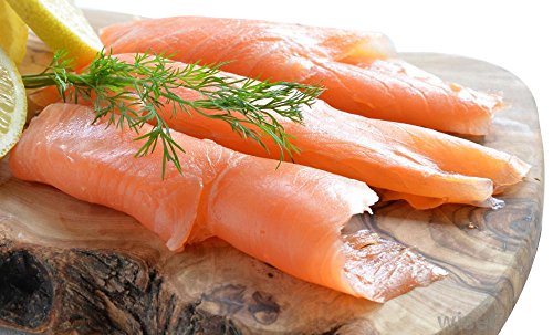 Wild Caught Smoked Sockeye Salmon Lox Cold Smoked Nova Pacific Canadian Fish Sliced (2 Lbs (4 x 1/2 Lbs))