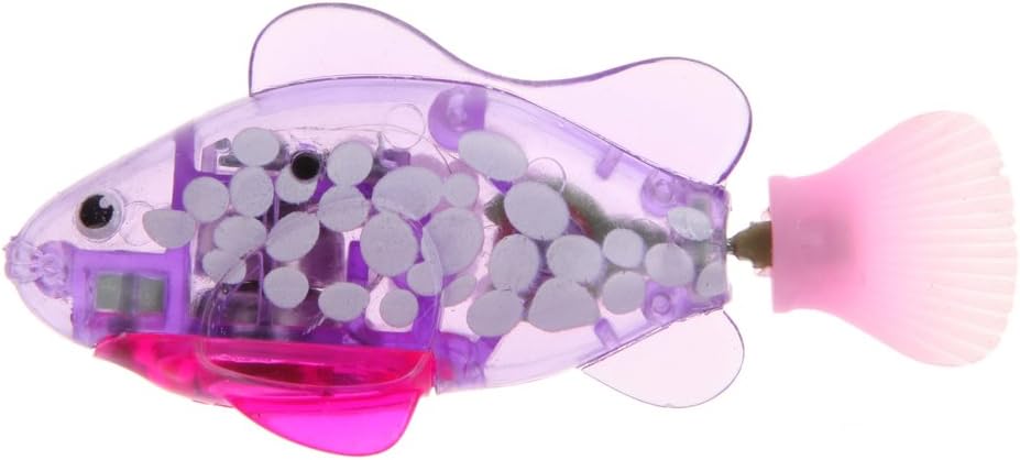 Amazon Vktech 電子発光ロボット熱帯魚 入浴おもちゃ 電動水泳熱帯魚 お風呂用おもちゃ 赤ちゃん子供にギフト ロボフィッシュ光る 青 緑 赤 オレンジ バラレッド 1 電動ロボット おもちゃ