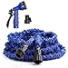 100FT Expandable Garden Water Hose With 7 Functions Sprayer-Blue (100FT)