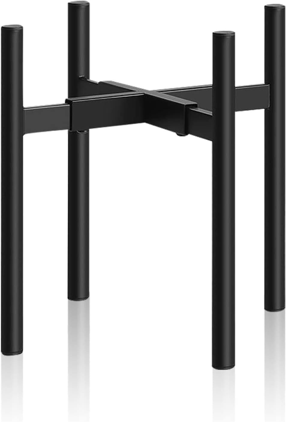 Duscdesp Adjustable Metal Black Plant Stand - Round (24-36CM Width) for Indoor Flower Pots