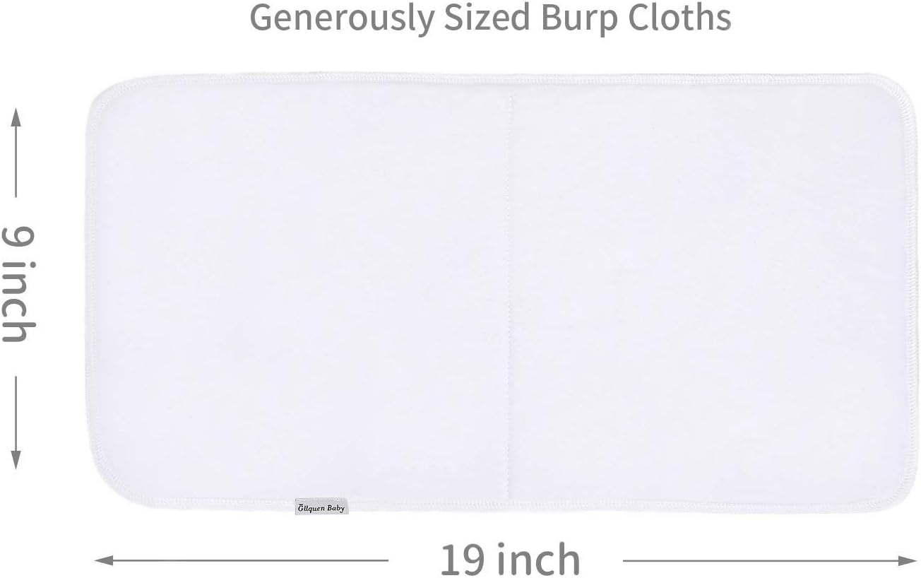 Baby Burp Cloth, Organic Cotton Triple Layer Burp Cloth Large Size Premium Absorbent Burping Rags, 5 Packs Ultra Soft Towels Spit Up Cloths for Babies: Kitchen & Dining