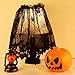 OurWarm 18 x 60 Inch Halloween Black Lace Lamp Shade Cover with Ribbon, 3 in 1 Black Spider Lamp Shade Covers for Halloween Decorations