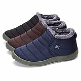 Letter Warm Fur Lining Slip On Flat Ankle Snow Boots Warm Shoe For Women