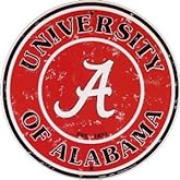 University of Alabama 12 Inch Embossed Metal Nostalgia Circular Sign