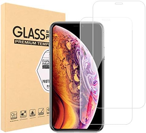 Zayooe Tempered Glass Screen Protector Compatible for iPhone XS Max (2 Pack), High Clarity, Anti Scratch and Fingerprint, Bubble Free