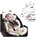StoHua Infant Head Body Support with Organic Cotton, Newborn Baby Stroller Car Seat Insert, 2-in-1 Reversible, Used in Bassinet Stroller and Bouncer seat