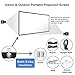 Nell Zimi 120 inch Indoor Outdoor Projector Screen 16:9 HD Foldable Anti-Crease Portable Projector Movies Screen for Home Theater Support Front and Rear Projection
