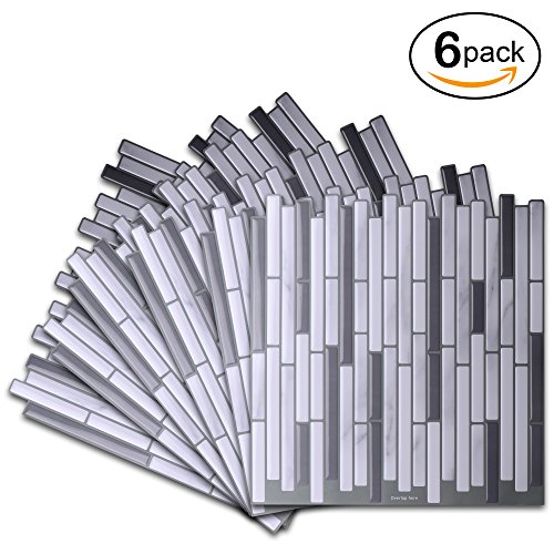 Vamos Tile Premium Anti Mold Peel and Stick Tile Backsplash,Stick On Backsplash Wall Tiles for Kitchen & Bathroom-Self Adhesive-10.62" x 10" (6 Sheets) - Thumbnail 2
