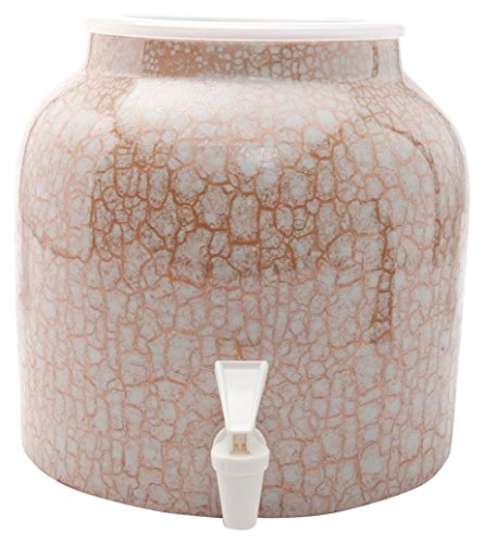Bluewave Lifestyle PKDM261 Gold Bluewave Marble Design Beverage Dispenser Crock - Thumbnail 2