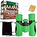 3 Bees & Me Real Kids Binoculars for Boys and Girls - Bonus Magnifying Glass - Easy Adjust 8X Zoom