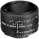 Nikon AF FX NIKKOR 50mm F/1.8D Lens With Auto Focus For Nikon DSLR Cameras (Certified Refurbished)