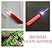 Lighted Crochet Hooks with Case - Value Pack 9/pkg Set with Bonus Lighted Seam Ripper - LED Lite Hooks - Ergonomic Needles for Arthritic Hands - Set of 9 Hooks Size 2,5mm to 6,5mm (Red)