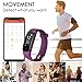 Aneken Fitness Tracker Activity Tracker with Heart Rate Monitor Bluetooth Smart Bracelet with Sleep Monitor Smart Watch for Android or iOS,iPhone,or Other Smartphone,Purple