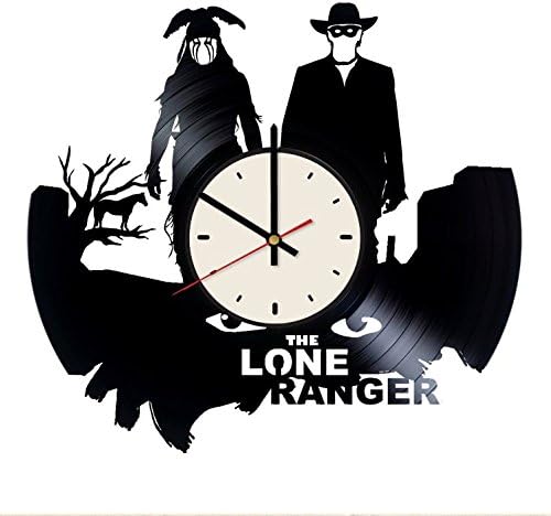The Lone Ranger decor vinyl record wall clock artwork gift idea for birthday, christmas, women, men, friends, girlfriend boyfriend and teens - living kids room nursery