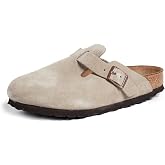 Birkenstock Unisex Boston Soft Footbed Clogs, Taupe Suede, 11-11.5 Women/9-9.5 Men, 42EU