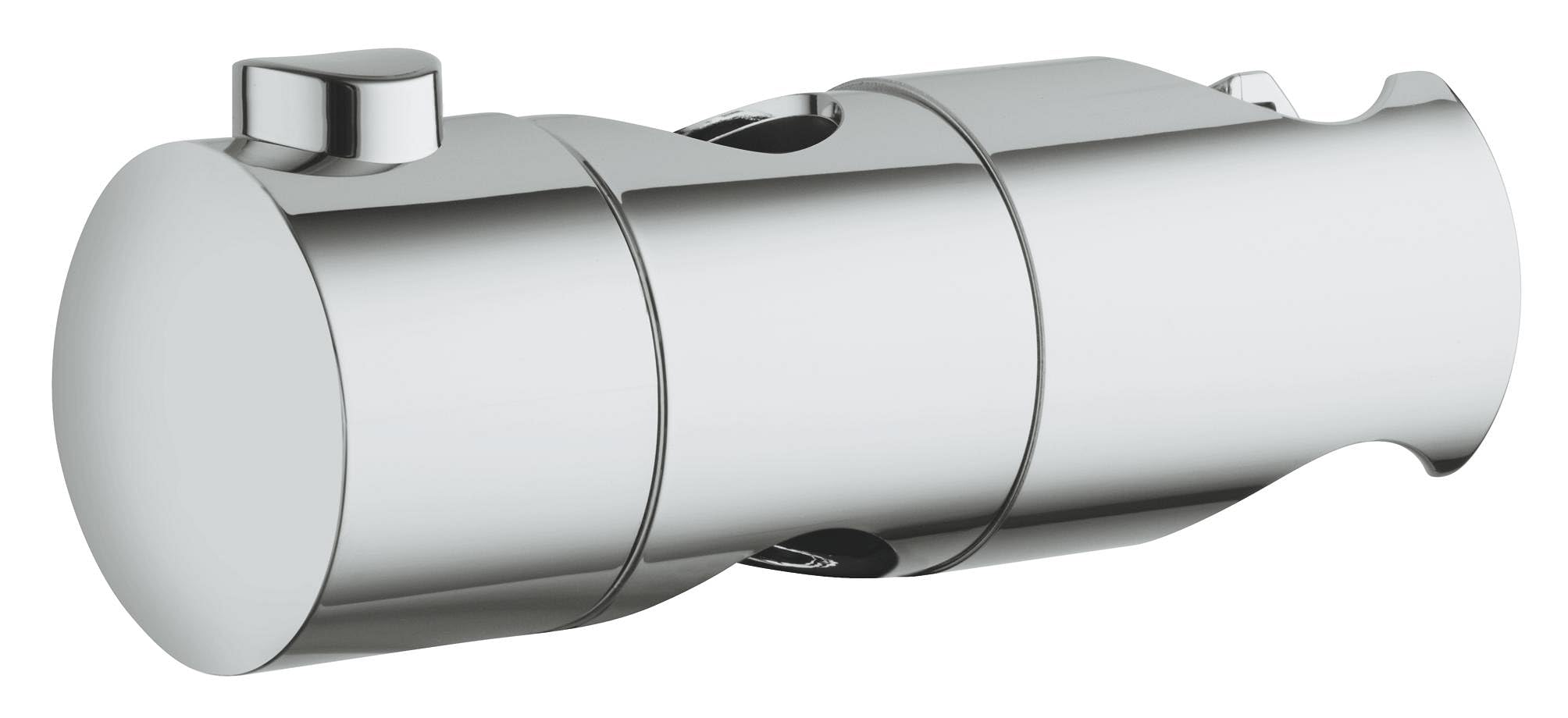 GROHE Sliding Glider with Swivel Holder for Height Adjustability of The Hand Shower Compatible with Tempesta and Euphoria Shower Rails with a Diameter of 21.8 mm, Chrome, 48099000