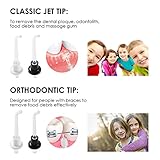 Electric Water Flosser Cordless Dental Portable and Rechargable Oral Irrigator with 3 Modes and 4 Rotatable Jet Tips and IPX7 Waterproof for Daily use, Teeth, Gumline, Braces and Bridges