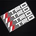 AUTO-P Car Door Sticker Decal for TRD Toyota,(White Red) 2Pack