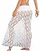 Vivilover Women's Lace Crochet Tunic Beach Dress Swimwear Cover Up Wrap (White)