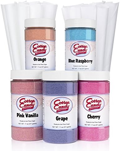 Cotton Candy Express D501 5 Flavor Fun Cotton Candy Floss Sugar