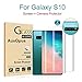 Tempered Glass Screen Protector with Camera Lens Protector for Samsung Galaxy S10, Full Screen Coverage Screen Protector, 3D Curved Tempered Glass, HD Clear Anti-Bubble Film (2Kits) (1)