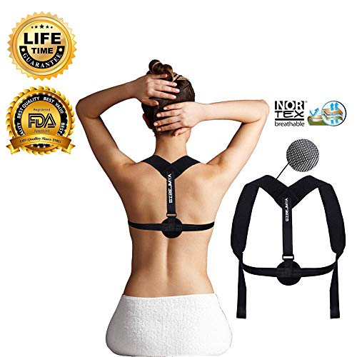 Back Brace Posture Corrector for Women Men Posture Corrector for Men Primate Posture Braces dowagers Hump Corrector Womens Posture Corrector Under Clothes Posture Brace Men Back Support BLACK233