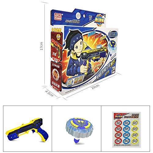 3T6B Magic Gyro 4th Generation Mini Edition- New Bey Battling Top Kind of Battle Dream Gyro Gun Launcher Boy Magic Fighting Gyro Children's Toy-Flame Storm