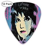 BeatriceBGault Joan Jett & The Blackhearts Music Rock Guitar Picks (ABS 12 Pack,3 Specifications) for Electric Guitar Acoustic Guitar Mandolin and Bass