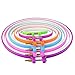 Pistha 6 Pieces Embroidery Hoops Cross Stitch Hoop Ring Plastic Embroidery Circle Set Quilting Needlecraft Tools Kit in 6 Different Size 3.7 inch to 11 inch Multicolor for DIY Art Craft