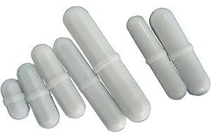 BIPEE 7pcs Octagon PTFE Magnetic Stirrer Mixer Stir Bars White Color