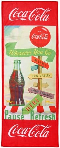 Amazon コカ コーラ マイクロファイバースポーツタオル Pause Refresh フェイスタオル ホーム キッチン オンライン通販