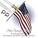 Flag Pole - 6 Foot White Aluminum No Tangle Spinning Flag Pole Built Tough and Beautiful to Fly Grommeted or Sleeve Flags Proudly in Residential House or Commercial Settings