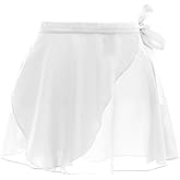 Lusofie Ballet Wrap Skirt with Ties, Girls Ballet Skirt, Flowy Chiffon Toddler Ballets Skirts for Girls