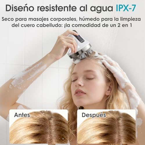 Masajeador Eléctrico 4D de Cuero Cabelludo, Cuello y Hombros — foto 6 de 8
