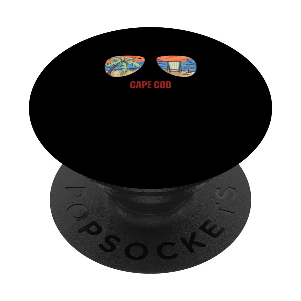 Cape Cod Beach Vacation Retro Sunglasses Ocean View PopSockets Swappable PopGrip