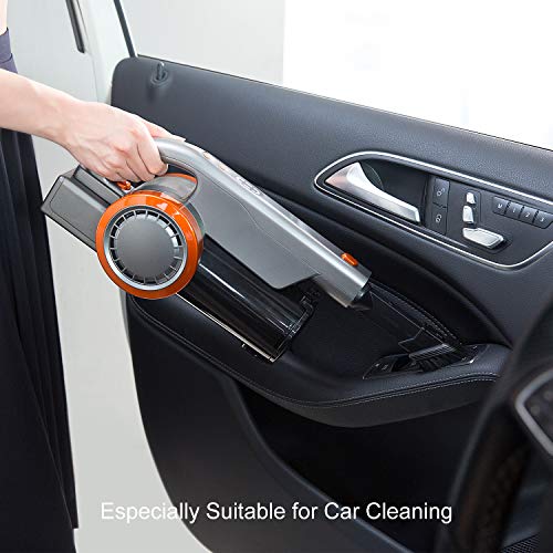 Cordless Vacuum Cleaner, PUPPYOO 17Kpa Lightweight 200W Brushless Motor