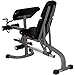 XMark FID Flat Incline Decline Weight Bench, Adjustable Bench, Decline to Full Military Press Position, Preacher Curl and Leg Extension XM-4419 (Gray)