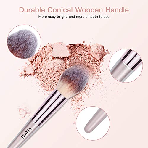 TEATTY Makeup Brushes 18 PCs Makeup Brush Set 2 PCS Silicone Face Mask