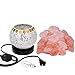Himalayan Salt Lamp, Natural Crystal Salt Lamp Salt Chunks in Glass Bowl with Wood Base, Bulb and Dimmer Control for Christmas Gift and Home Decorations. [energy class a+++]