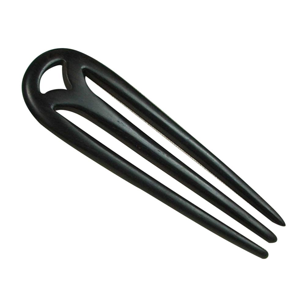 FRCOLOR Wooden Ebony Hair Fork Vintage Retro Antique Hair Stick Traditional Ancient Bun Pin Chinese Decorative Chopsticks Comb Clips Accessory