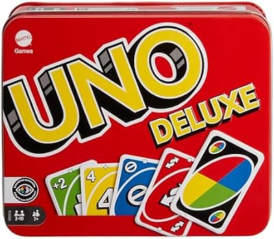 UNO Deluxe, Juego de Cartas, 7+ años, 2-10