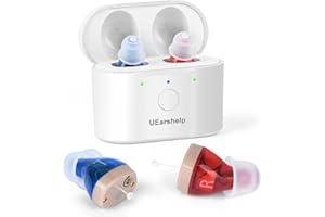 UEARSHELP Hearing Aids for Seniors Severe Hearing Loss, Hearing Aids for Seniors Rechargeable with Noise Cancelling, Otc Invisible Hearing Amplifier for Seniors Adults Magnetic Box