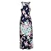 Assivia Women's Floral Print Sleeveless Pockets Tunic Long Maxi Casual Dress Blue Medium