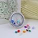 Beffy Happy Birthday Gift & Women Gift, Round Floating Living Memory Charm Lockets Necklace