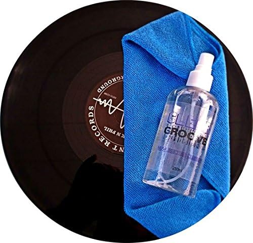 The Original CLEAR GROOVE brand - 250ml Advanced Vinyl Record & CD Cleaning Fluid & Cloth Kit