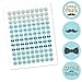 Dashing Little Man Mustache Party - Baby Shower or Birthday Party Round Candy Sticker Favors - Labels Fit Chocolate Candy (1 Sheet of 108)
