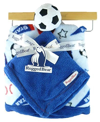 UPC 094134626113, 30&quot; x 30&quot; Fleece Sports Themed Baby Blanket Gift Set (Soccer)