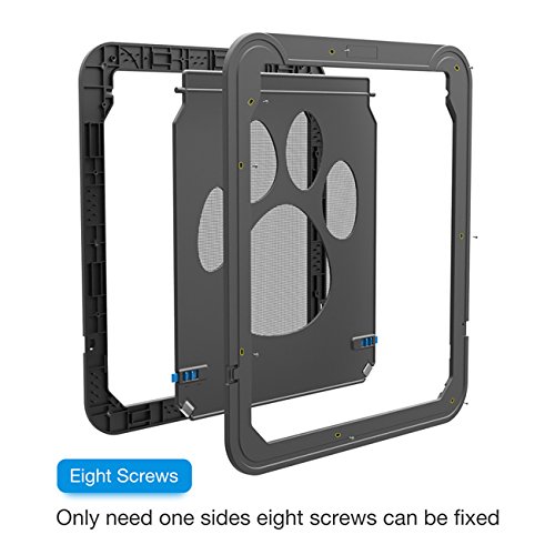 UHeng Magnetic Automatic Lock/Lockable Pet Screen Door Dog Gate Way Pet Door for Screens